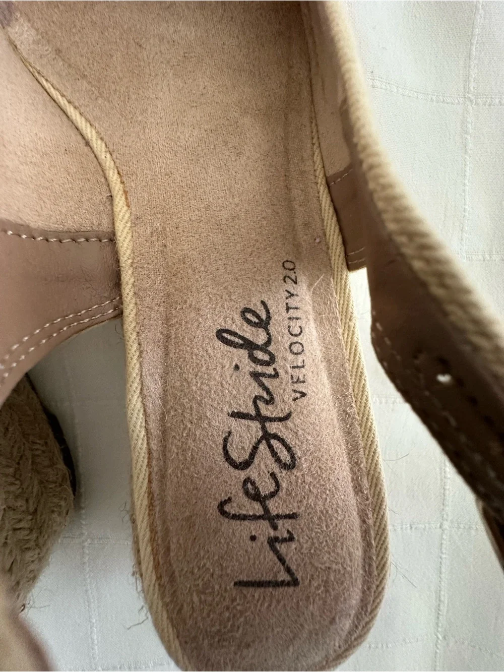 Life Stride Pale Yellow Slingback Espadrilles with Bow!